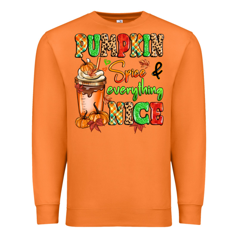 Pumpkin Spice And Everything Nice Premium Sweatshirt by MaliasSmallBusiness | Teevron