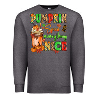 Charcoal Heather Pumpkin Spice And Everything Nice Premium Sweatshirt - MaliasSmallBusiness