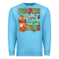 Ocean Blue Pumpkin Spice And Everything Nice Premium Sweatshirt - MaliasSmallBusiness