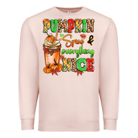 Pale Pink Pumpkin Spice And Everything Nice Premium Sweatshirt - MaliasSmallBusiness