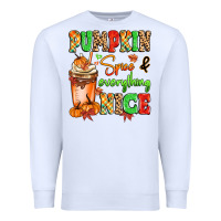 White Pumpkin Spice And Everything Nice Premium Sweatshirt - MaliasSmallBusiness