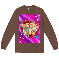 Chestnut playing cards with pearls and glitter air Long Sleeve Tee - AdoDesignShop