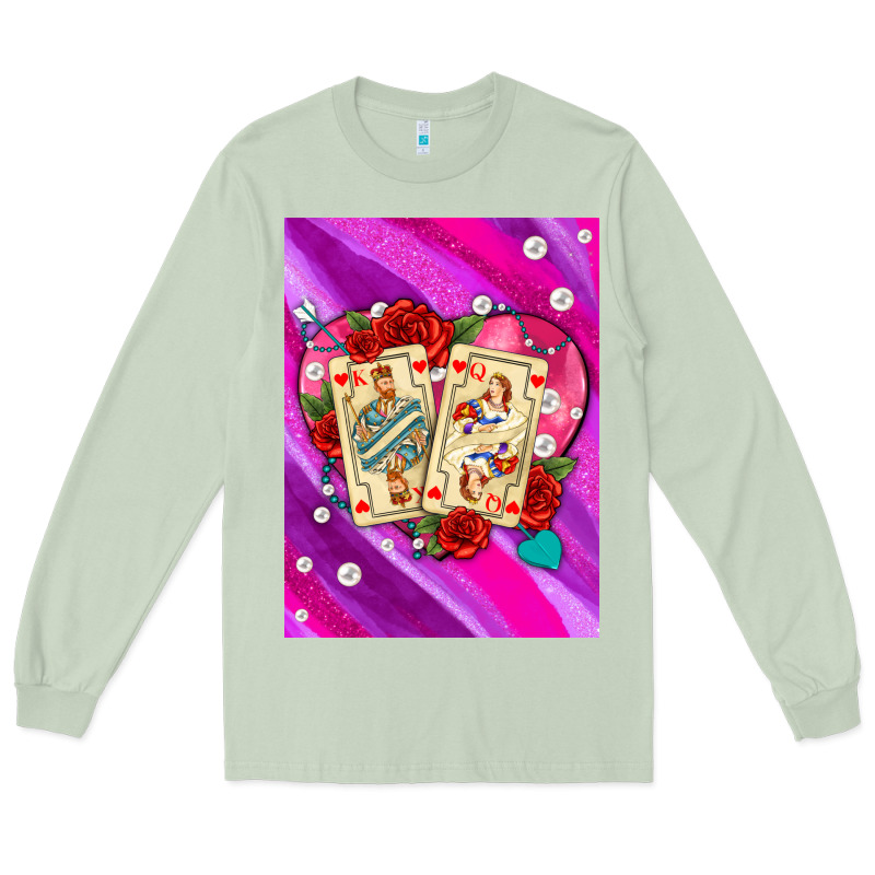 Playing Cards With Pearls And Glitter Air Long Sleeve Tee by AdoDesignShop | Teevron