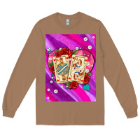 Toasted Coconut playing cards with pearls and glitter air Long Sleeve Tee - AdoDesignShop