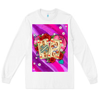 White playing cards with pearls and glitter air Long Sleeve Tee - AdoDesignShop