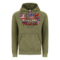 Vintage Olive Boom boom Mama 4th of july Vintage Hoodie - CowGirlArtShop
