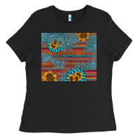 Black sunflower gemstone serape tumbler Ladies Tee - AdoDesignShop