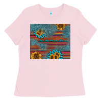 Bubblegum Pink sunflower gemstone serape tumbler Ladies Tee - AdoDesignShop