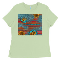 Matcha sunflower gemstone serape tumbler Ladies Tee - AdoDesignShop