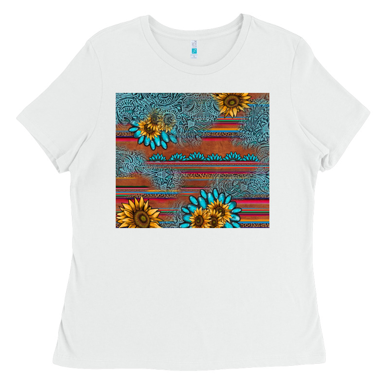 Sunflower Gemstone Serape Tumbler Ladies Tee by AdoDesignShop | Teevron