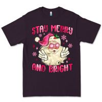 Plum stay merry and bright Premium Tee - MaliasSmallBusiness