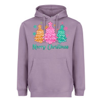 Lavender merry christmas glitter trees Heavyweight Hoodie - MaliasSmallBusiness