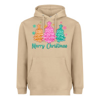 Mushroom merry christmas glitter trees Heavyweight Hoodie - MaliasSmallBusiness