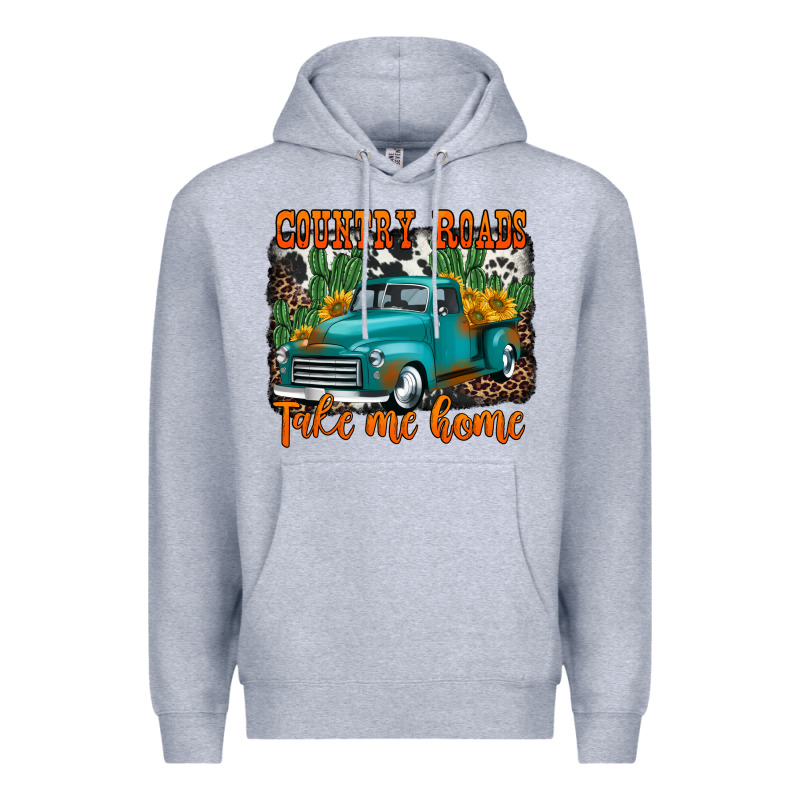 Country Roads Take Me Home Old Western Truck Premium Hoodie by Jasminsmagicworld | Teevron
