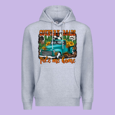 Country Roads Take Me Home Old Western Truck Premium Hoodie Designed By Jasminsmagicworld