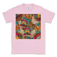 Bubblegum Pink school bus driver and flower seamless patterns Classic Tee - BundleAndBundleShop