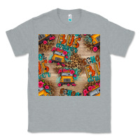 Heather Grey school bus driver and flower seamless patterns Classic Tee - BundleAndBundleShop