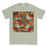 Matcha school bus driver and flower seamless patterns Classic Tee - BundleAndBundleShop