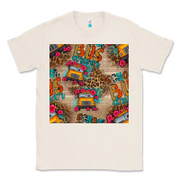 Natural school bus driver and flower seamless patterns Classic Tee - BundleAndBundleShop