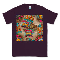 Plum school bus driver and flower seamless patterns Classic Tee - BundleAndBundleShop