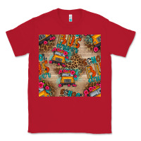 Red school bus driver and flower seamless patterns Classic Tee - BundleAndBundleShop