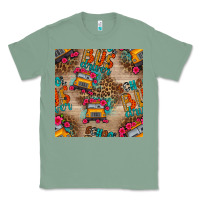 Sage school bus driver and flower seamless patterns Classic Tee - BundleAndBundleShop