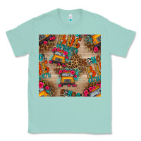 Seafoam school bus driver and flower seamless patterns Classic Tee - BundleAndBundleShop