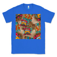 True Royal school bus driver and flower seamless patterns Classic Tee - BundleAndBundleShop