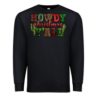 Black Howdy Christmas y'all Premium Sweatshirt - NancyCooperArtShop
