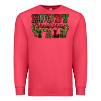Cardinal Howdy Christmas y'all Premium Sweatshirt - NancyCooperArtShop
