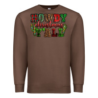 Chestnut Howdy Christmas y'all Premium Sweatshirt - NancyCooperArtShop