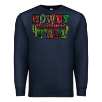 Navy Howdy Christmas y'all Premium Sweatshirt - NancyCooperArtShop