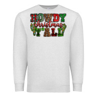 Oatmeal Heather Howdy Christmas y'all Premium Sweatshirt - NancyCooperArtShop