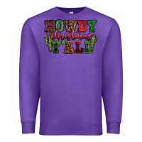 Purple Howdy Christmas y'all Premium Sweatshirt - NancyCooperArtShop