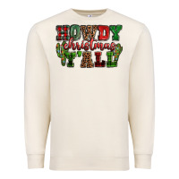 Sandshell Howdy Christmas y'all Premium Sweatshirt - NancyCooperArtShop