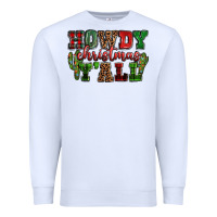 White Howdy Christmas y'all Premium Sweatshirt - NancyCooperArtShop