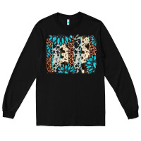 Black gemstone leopard cowhide brushstroke Long Sleeve Tee - AdoDesignShop