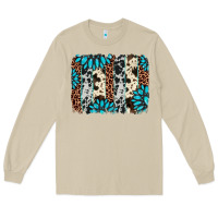 Mushroom gemstone leopard cowhide brushstroke Long Sleeve Tee - AdoDesignShop