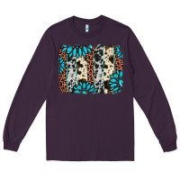 Plum gemstone leopard cowhide brushstroke Long Sleeve Tee - AdoDesignShop
