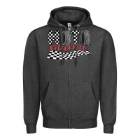 Charcoal Heather moto mama Zipper Hoodie - MaliasSmallBusiness