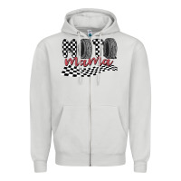Dove Grey moto mama Zipper Hoodie - MaliasSmallBusiness