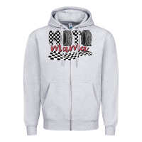 Heather Grey moto mama Zipper Hoodie - MaliasSmallBusiness