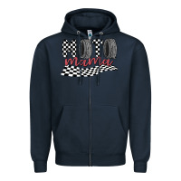 Navy moto mama Zipper Hoodie - MaliasSmallBusiness