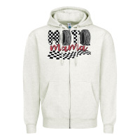 Oatmeal Heather moto mama Zipper Hoodie - MaliasSmallBusiness