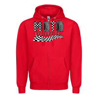 Red moto mama Zipper Hoodie - MaliasSmallBusiness