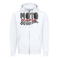 White moto mama Zipper Hoodie - MaliasSmallBusiness