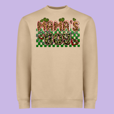 Valentines Day Mama's Boy Olivia Heavyweight Sweatshirt Designed By Oliviacreatesart