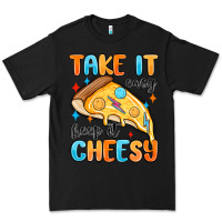 Black take it easy keep it cheesy Premium Tee - MaliasSmallBusiness