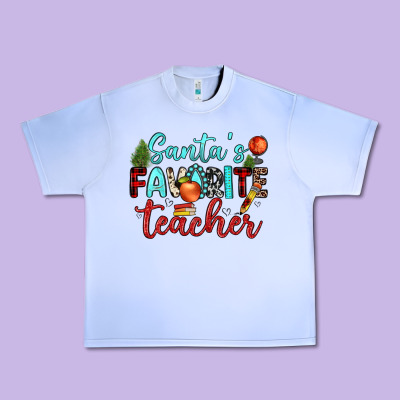 Santa S Favorite Teacher Urban Heavy Tee Designed By Jahusdesignshop