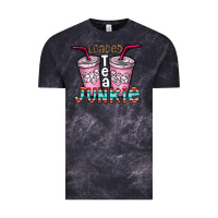 Cloud Black loaded tea junkie Vintage Tee - CowhideDigitalArt